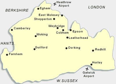 Map Surrey