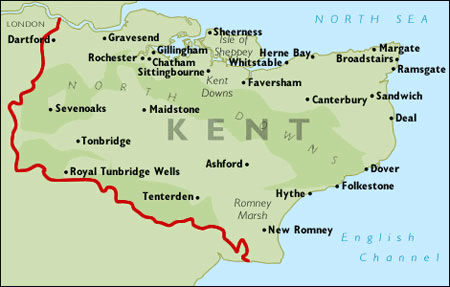 Local Guide to Kent Information and Map - British Services